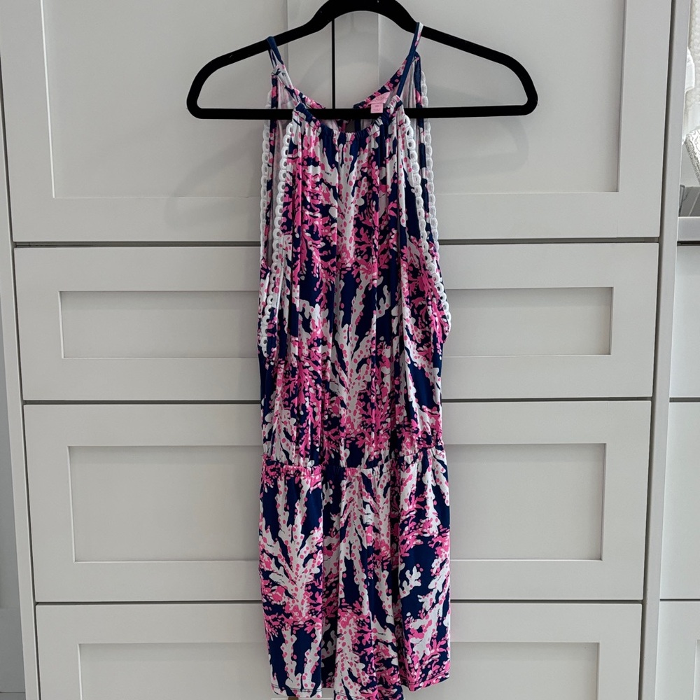 Lilly Pulitzer Pink and Blue Floral Jumpsuit